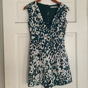 Zara - Romper Skort in green,black, and white